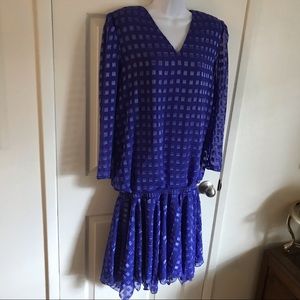 Vintage Drop Waist Dress SZ 8 EUC